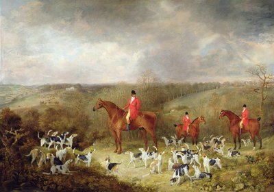 Lord Glamis en zijn hertenhonden, 1823 door Dean Wolstenholme